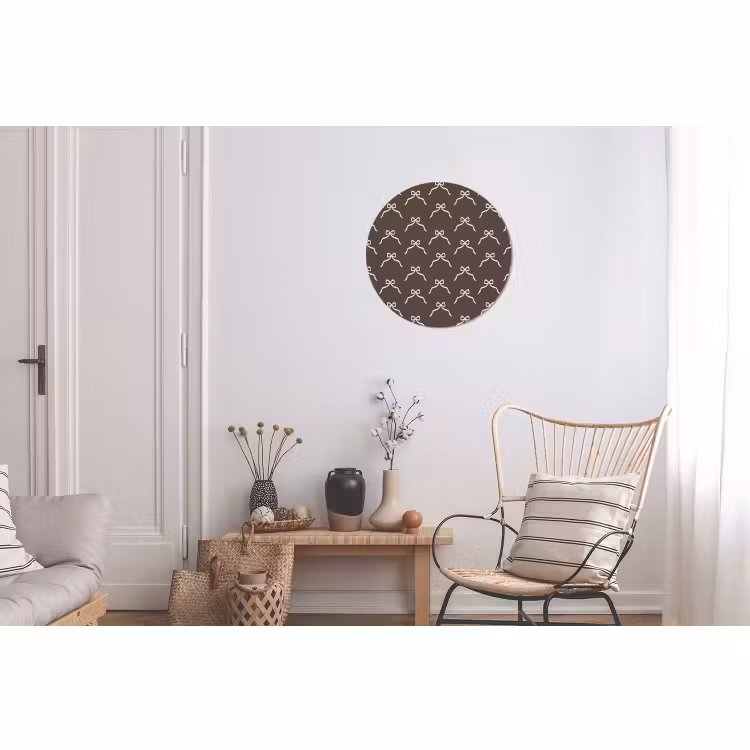 Wandcirkel - Aluminium - Kerst - Strik - Bruin — 2