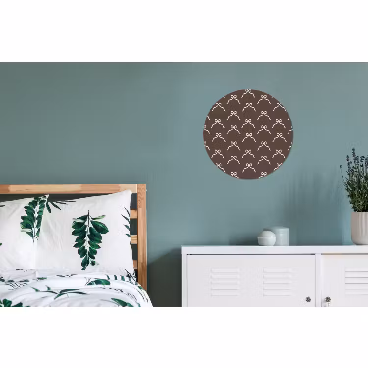 Wandcirkel - Aluminium - Kerst - Strik - Bruin — 4