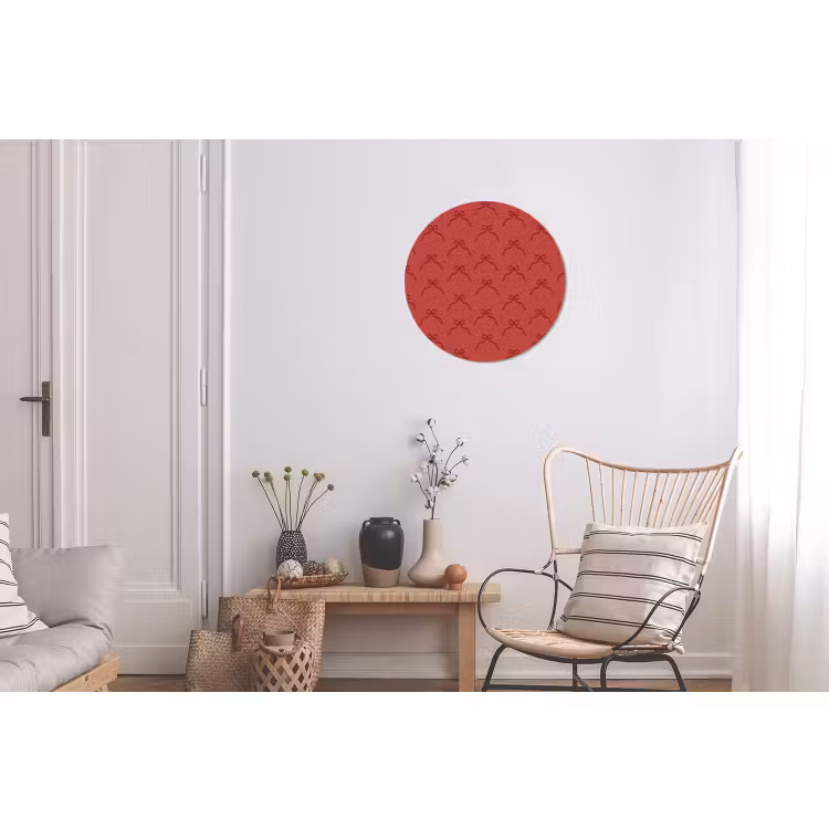Wandcirkel - Aluminium - Strik - Rood - Kerst — 2