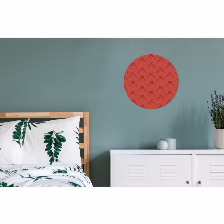 Wandcirkel - Aluminium - Strik - Rood - Kerst — 4