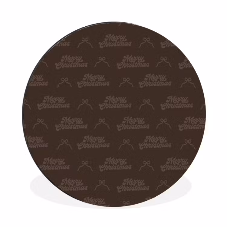 Wandcirkel - Aluminium - Tekst - Bruin - Strik — 1