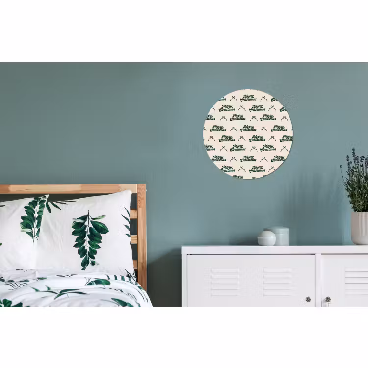 Wandcirkel - Aluminium - Tekst - Groen - Strik — 4
