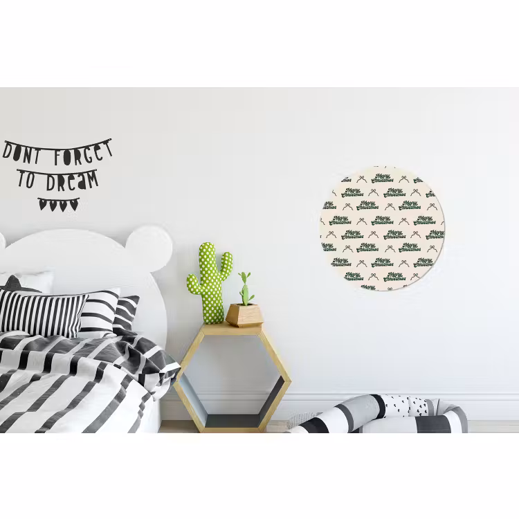 Wandcirkel - Aluminium - Tekst - Groen - Strik — 5