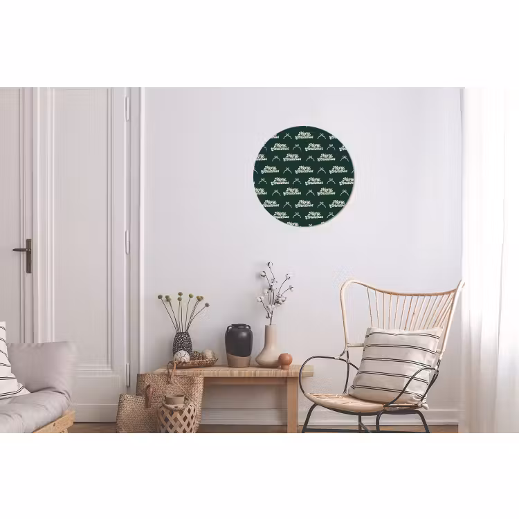 Wandcirkel - Aluminium - Tekst - Groen - Wit - Tekst — 2