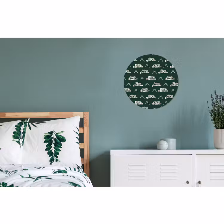 Wandcirkel - Aluminium - Tekst - Groen - Wit - Tekst — 4