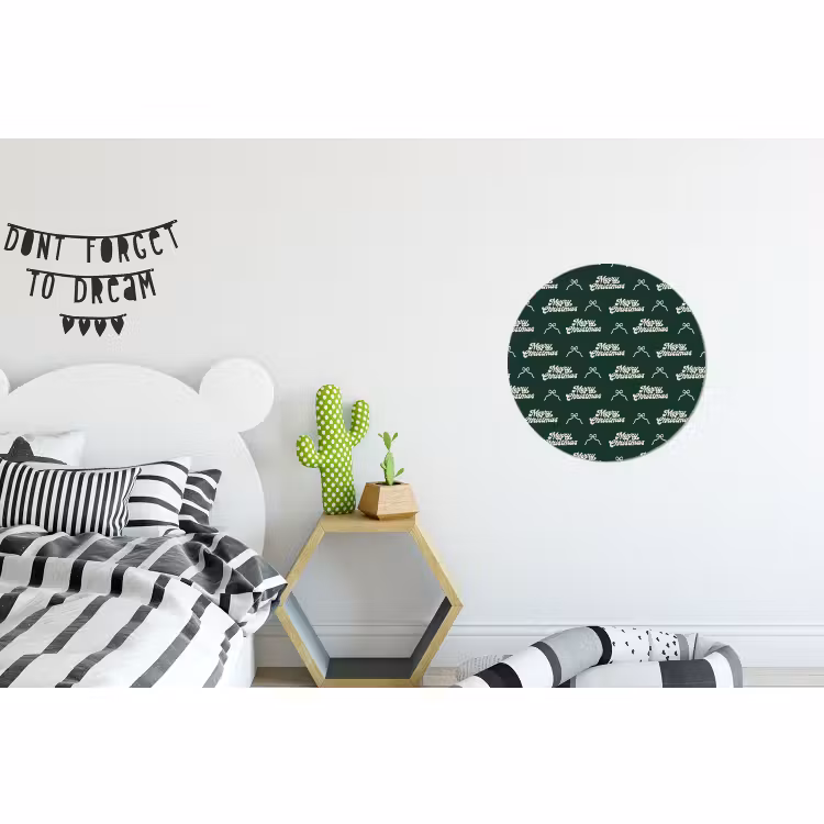 Wandcirkel - Aluminium - Tekst - Groen - Wit - Tekst — 5