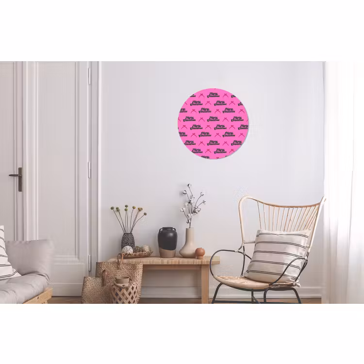 Wandcirkel - Aluminium - Tekst - Neon - Roze - Kerst — 2
