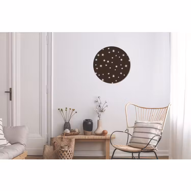 Wandcirkel - Aluminium - Bruin - Ster - Kerst — 2
