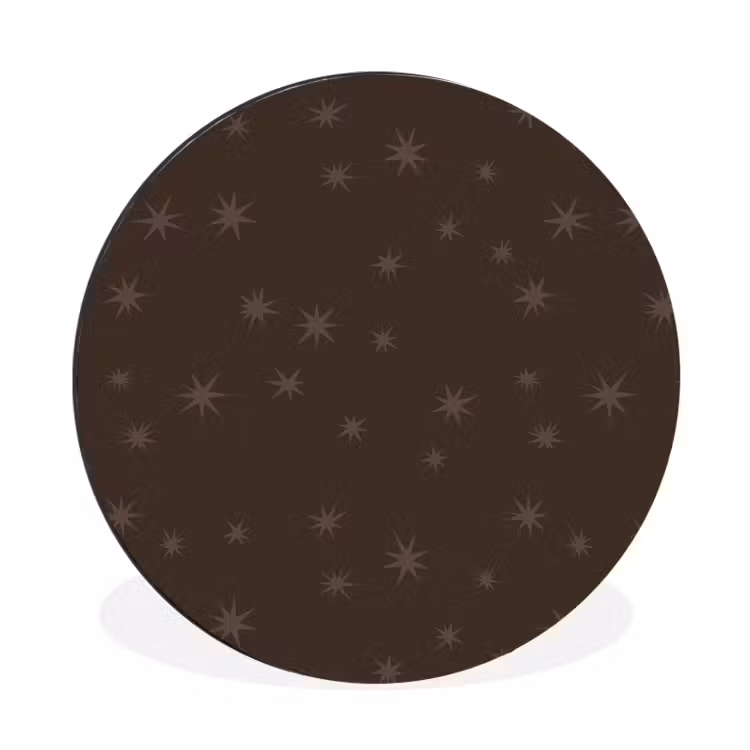 Wandcirkel - Aluminium - Bruin - Sterren - Kerst — 1