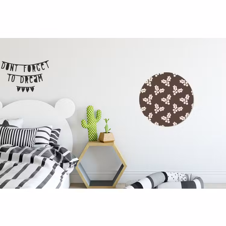 Wandcirkel - Aluminium - Hulst - Bruin - Kerst — 5