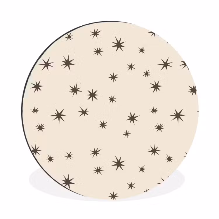 Wandcirkel - Aluminium - Kerst - Ster - Bruin — 1