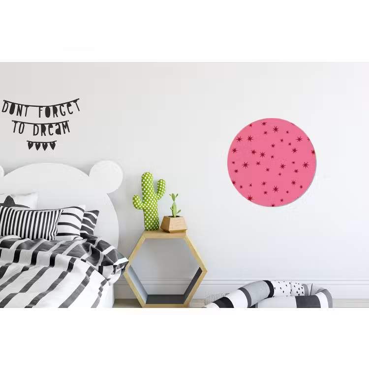 Wandcirkel - Aluminium - Kerst - Ster - Rood - Roze — 5