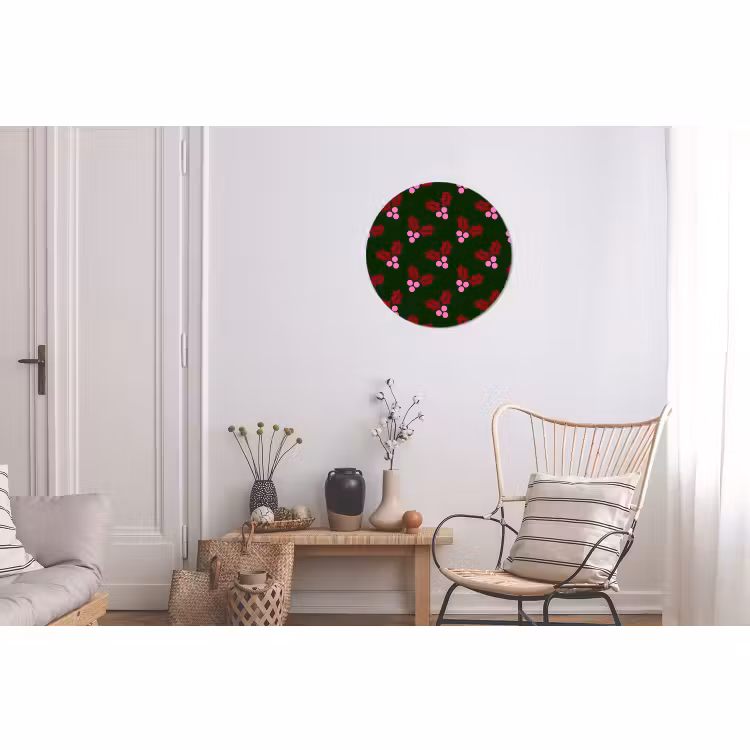 Wandcirkel - Aluminium - Neon - Hulst - Kerst — 2