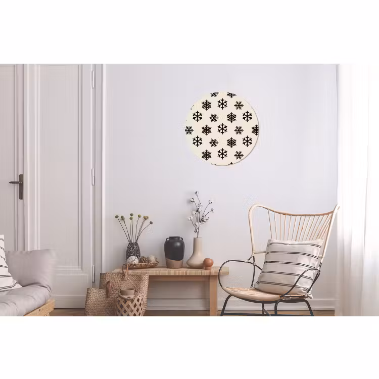Wandcirkel - Aluminium - Sneeuwvlok - Crème - Wit — 2