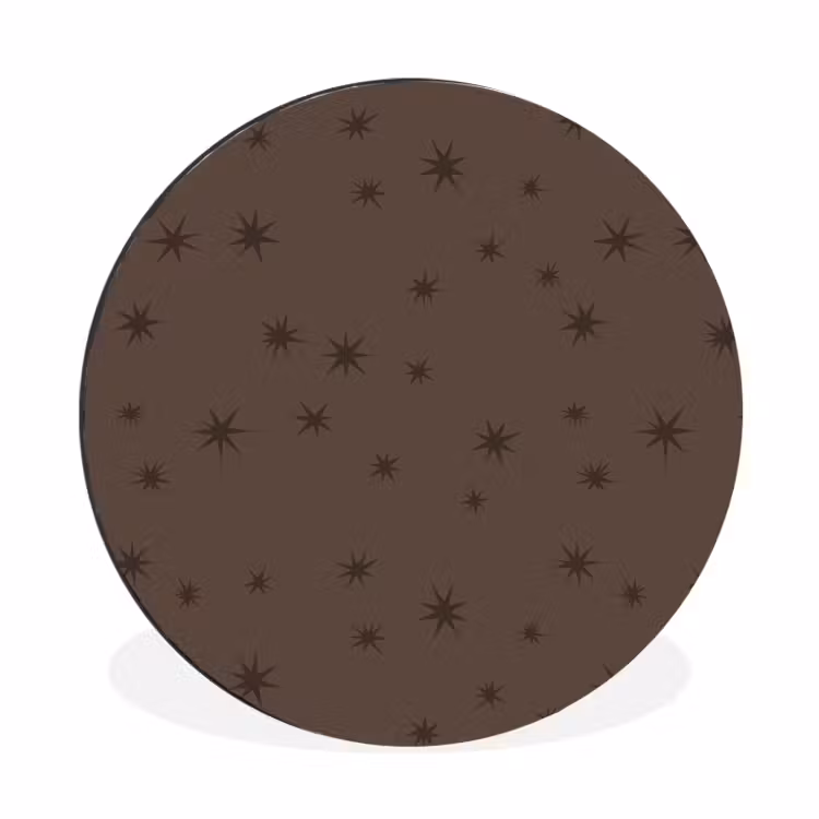 Wandcirkel - Aluminium - Ster - Bruin - Kerst — 1