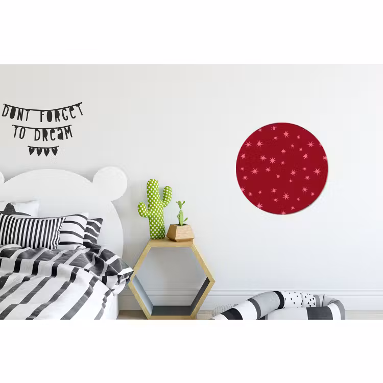 Wandcirkel - Aluminium - Ster - Roze - Kerst - Rood — 5