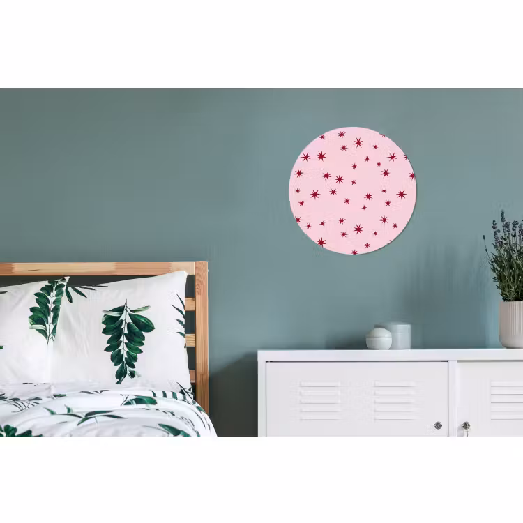 Wandcirkel - Aluminium - Ster - Roze - Rood — 4
