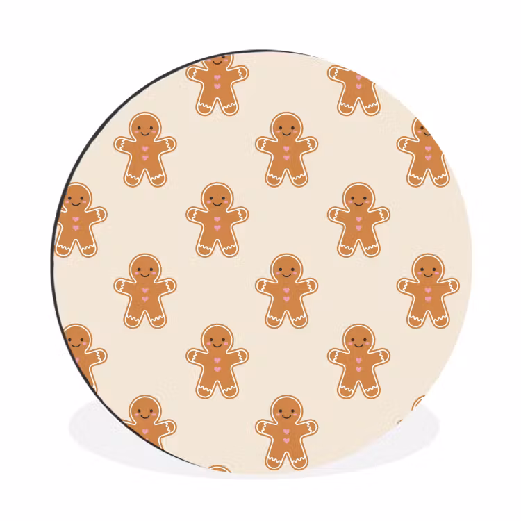 Wandcirkel - Aluminium - Peperkoek - Kerst  - Crème — 1