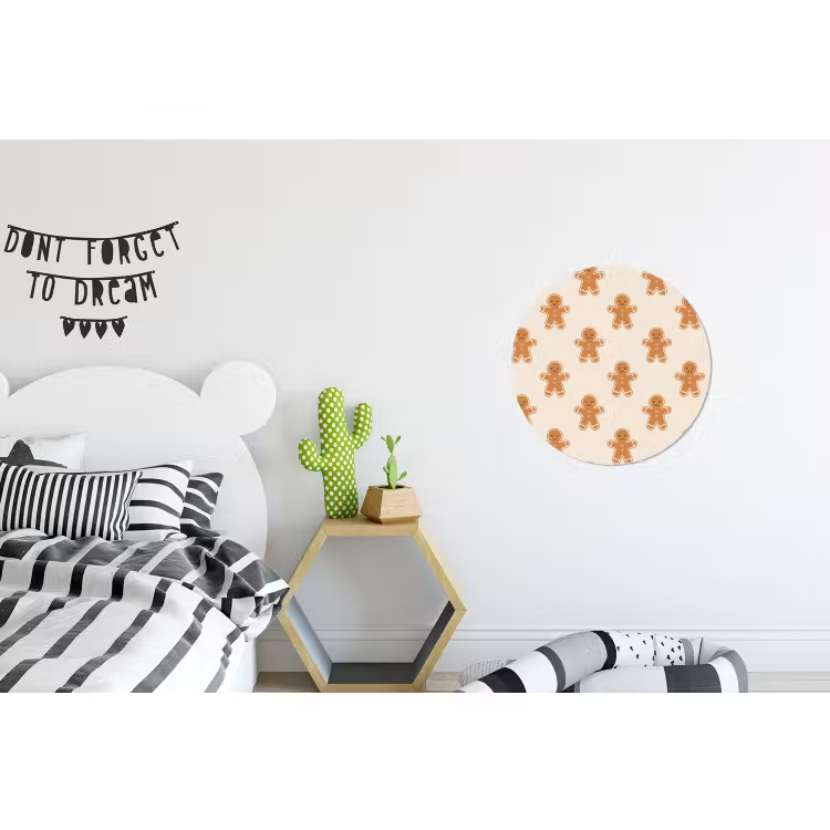 Wandcirkel - Aluminium - Peperkoek - Kerst  - Crème — 5