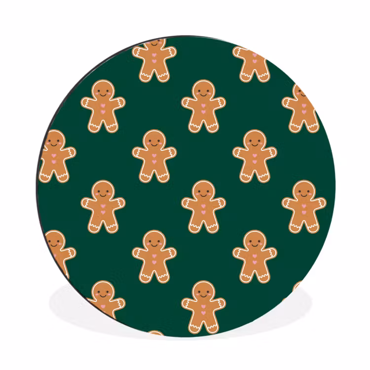 Wandcirkel - Aluminium - Peperkoek - Kerst - Groen — 1