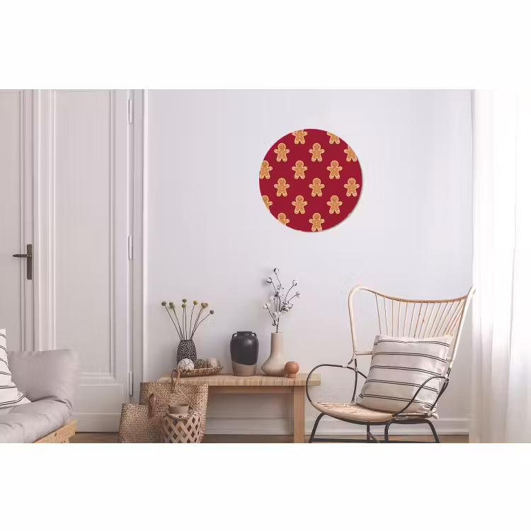 Wandcirkel - Aluminium - Peperkoek - Kerst - Rood — 2