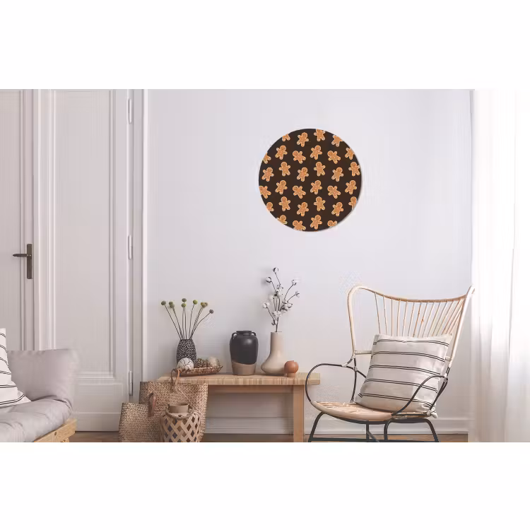 Wandcirkel - Aluminium - Bruin - Peperkoek - Kerst — 2