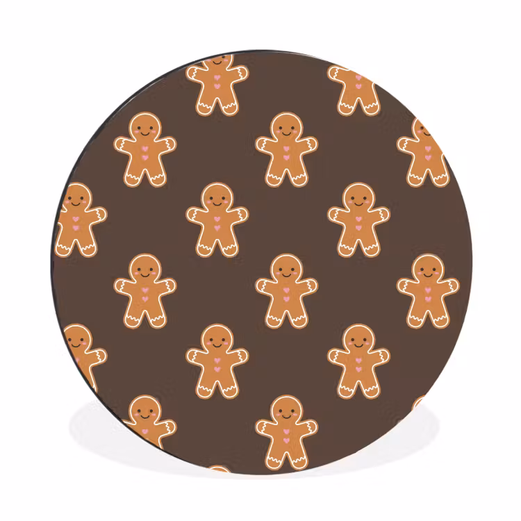 Wandcirkel - Aluminium - Peperkoek - Kerst - Bruin — 1