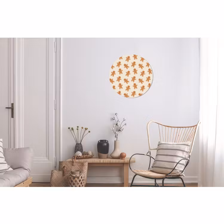 Wandcirkel - Aluminium - Peperkoek - Kerst - Crème — 2