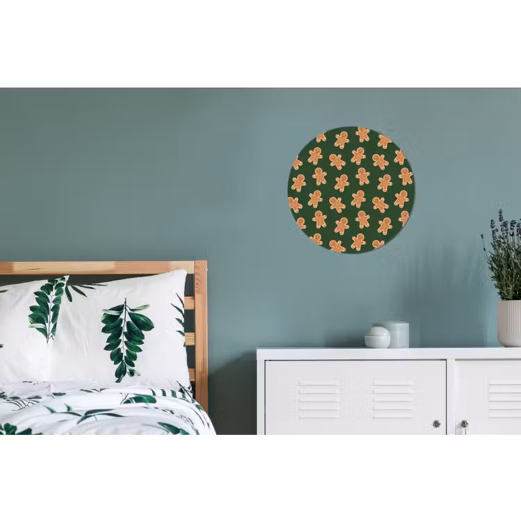 Wandcirkel - Aluminium - Peperkoek - Kerst - Groen - Bruin — 4