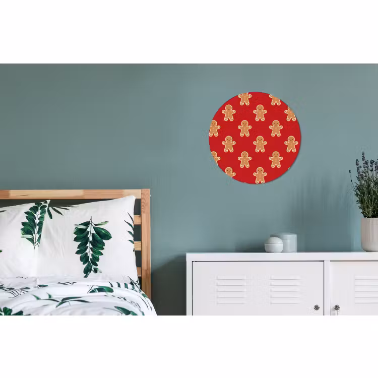 Wandcirkel - Aluminium - Peperkoek - Kerst - Rood — 4