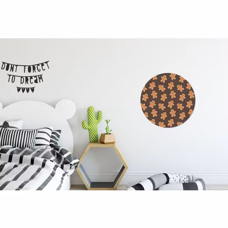 Wandcirkel - Aluminium - Peperkoek - Kerstmis - Bruin — 5