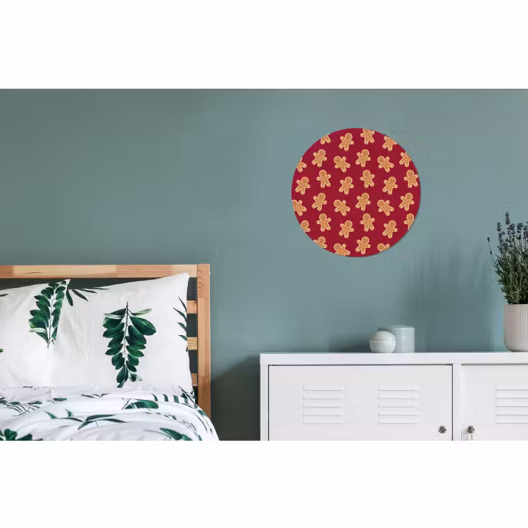 Wandcirkel - Aluminium - Peperkoek - Rood - Bruin - Kerst — 4
