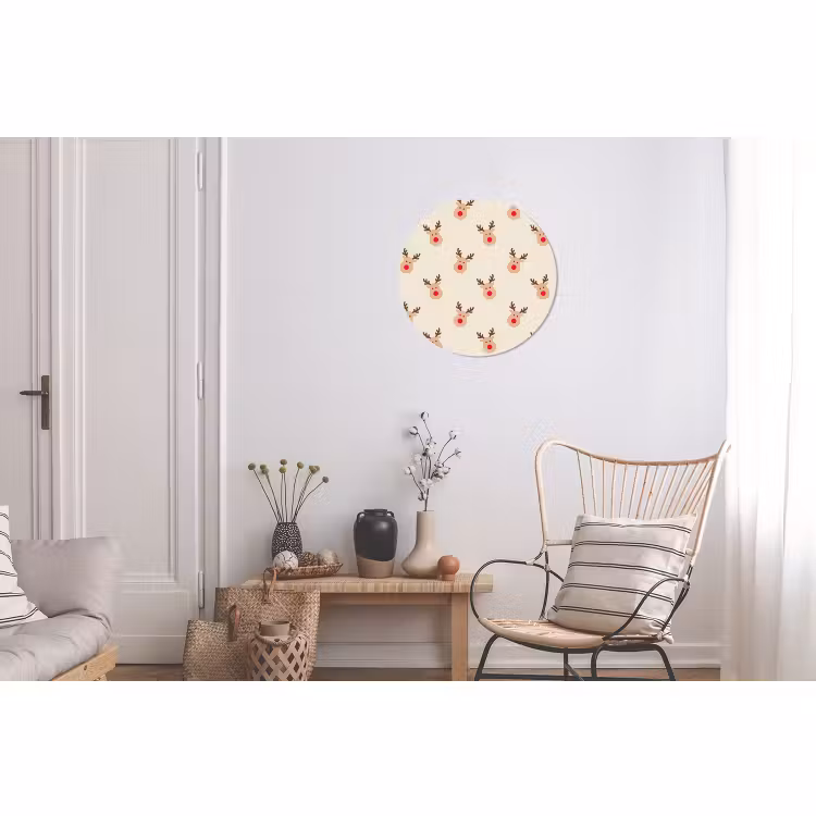 Wandcirkel - Aluminium - Rendieren - Kerst - Crème — 2