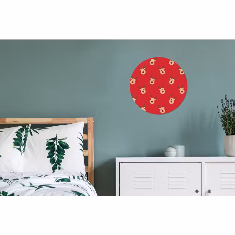 Wandcirkel - Aluminium - Rendieren - Kerst - Rood — 4