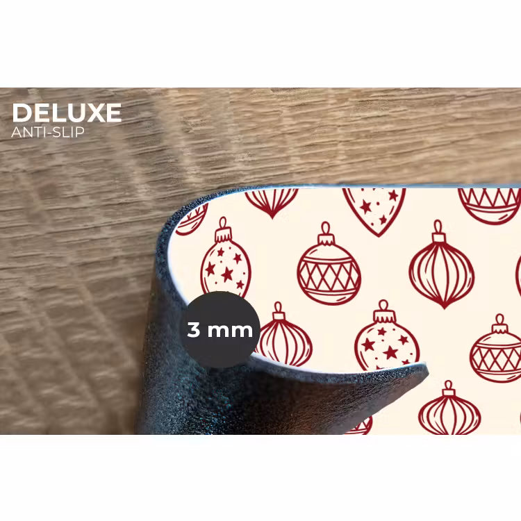 Placemat - 6 stuks - Kerstbal - Rood - Kerst — 4