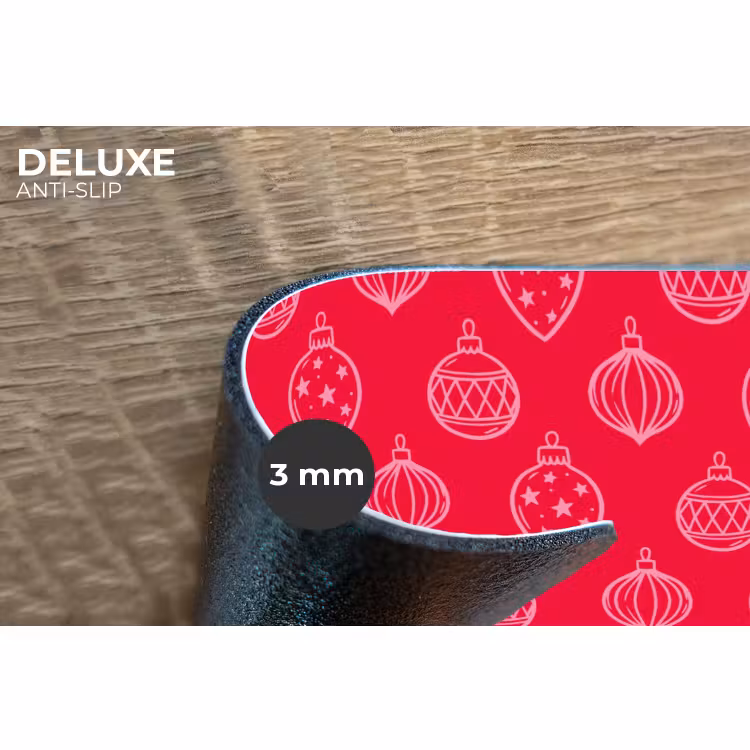 Placemat - 6 stuks - Kerstbal - Rood - Roze — 4