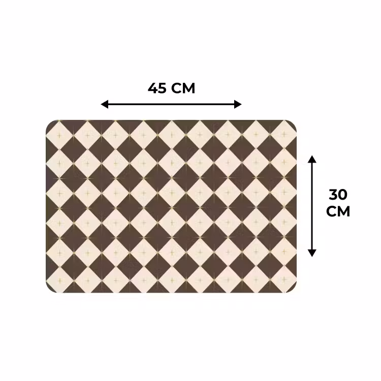Placemat - 6 stuks - Ster - Bruin - Wit - Kerst — 3
