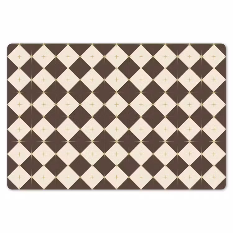 Placemat - 6 stuks - Ster - Bruin - Wit - Kerst — 7