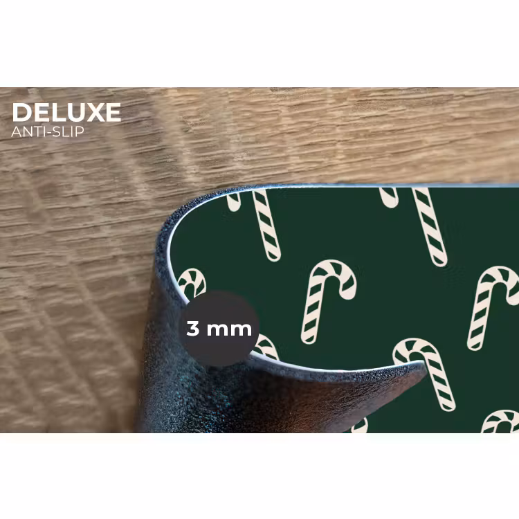 Placemat - 6 stuks - Kerst - Groen - Wit - Zuurstok — 4