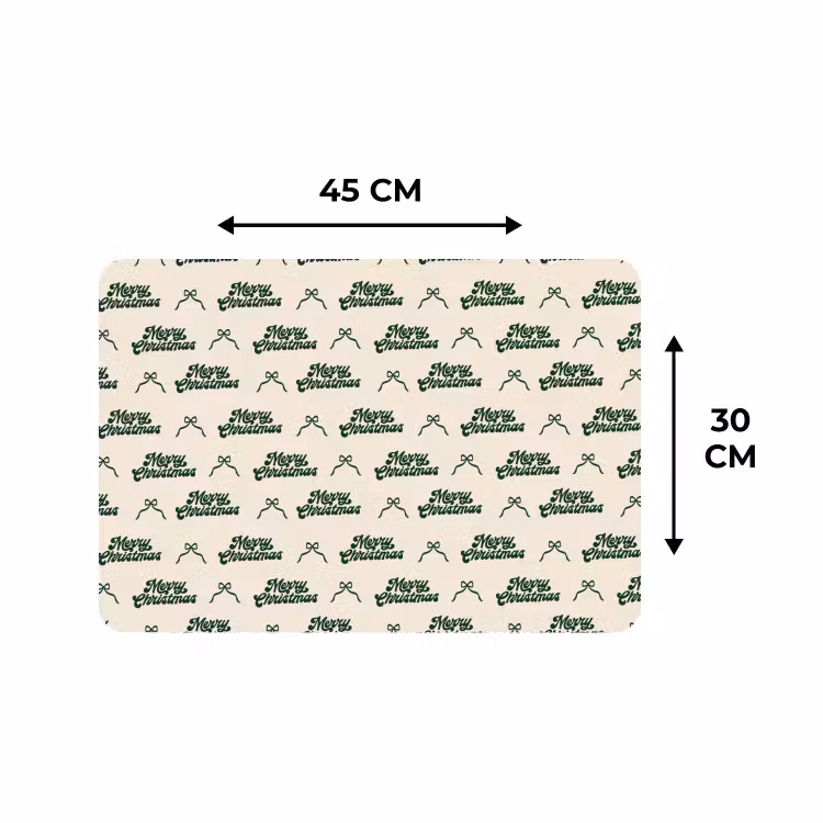 Placemat - 6 stuks - Tekst - Groen - Strik — 3