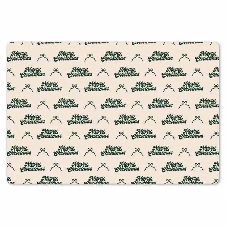 Placemat - 6 stuks - Tekst - Groen - Strik — 7