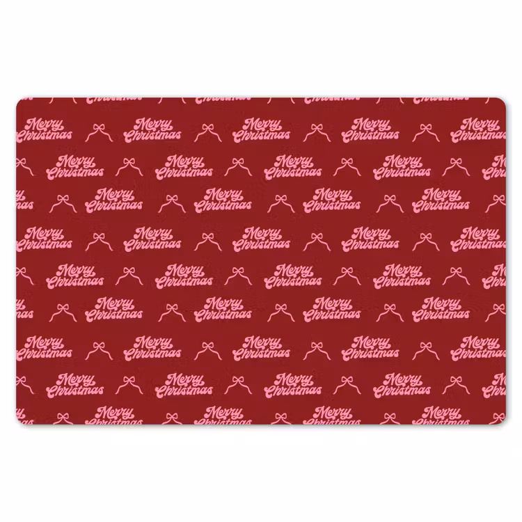 Placemat - 6 stuks - Tekst - Rood - Roze - Strik — 7