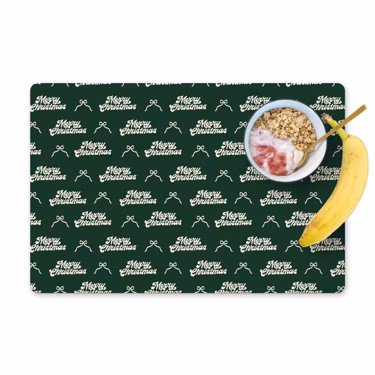Placemat - 6 stuks - Tekst - Groen - Wit - Tekst — 1
