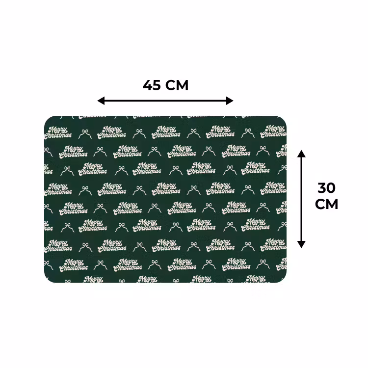 Placemat - 6 stuks - Tekst - Groen - Wit - Tekst — 3