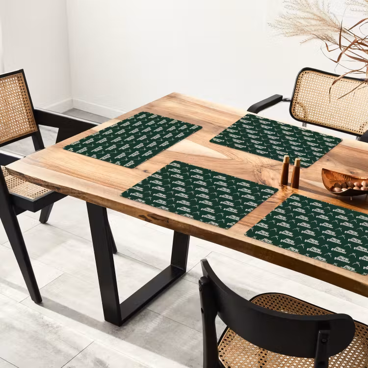 Placemat - 6 stuks - Tekst - Groen - Wit - Tekst — 5