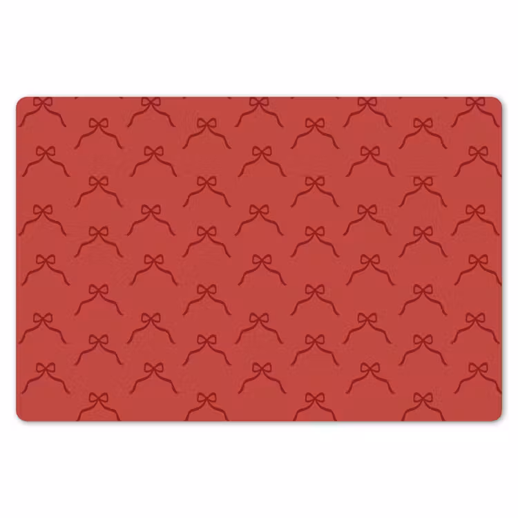 Placemat - 6 stuks - Strik - Rood - Kerst — 7