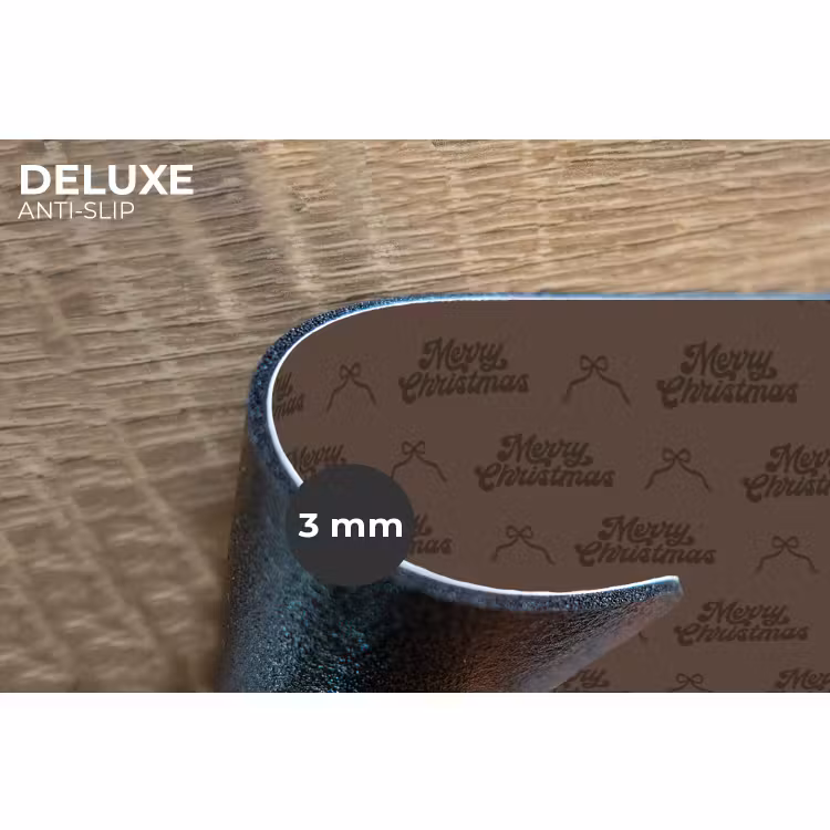 Placemat - 6 stuks - Tekst - Strik - Bruin — 4
