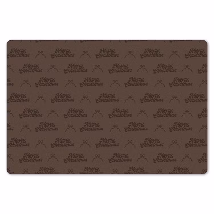 Placemat - 6 stuks - Tekst - Strik - Bruin — 7