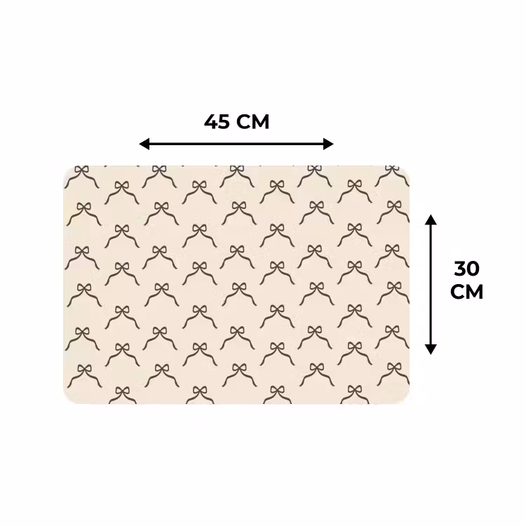 Placemat - 6 stuks - Kerst - Strik - Crème — 3
