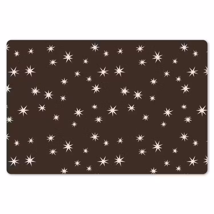 Placemat - 6 stuks - Bruin - Ster - Kerst — 7